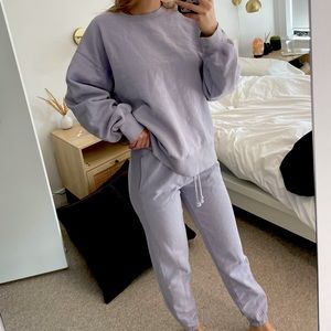 TNA Cozy Boyfriend set Sweatpant & Crewneck